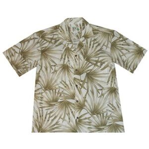 Ky's Madd in Hawaii Tropical Palm Leaf Button-Up Shirt